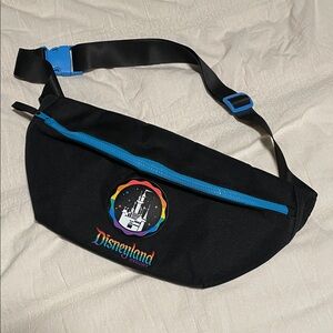 Disneyland Pride Crossbody Bag with Blue Zip
